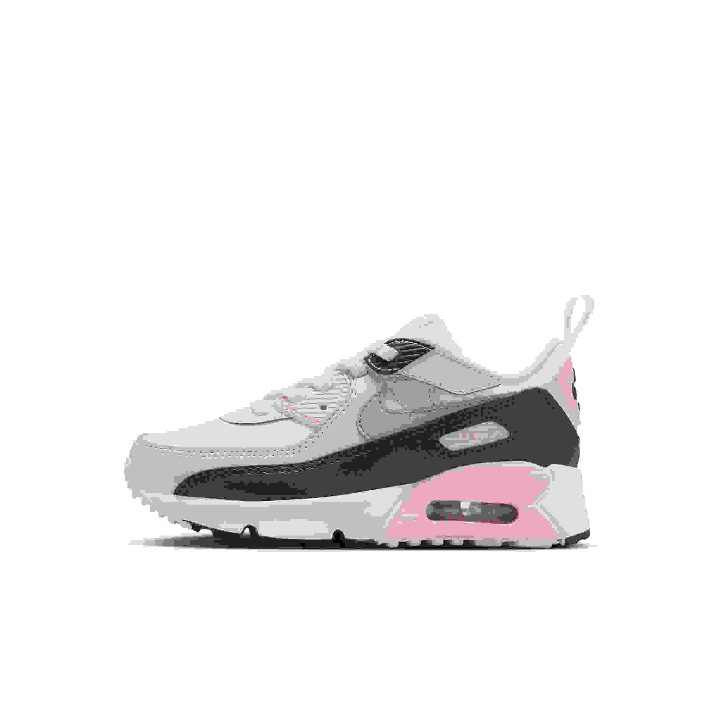 Nike Air Max 90 EasyOn Preschool Girls' "White/Pink Foam/Armory Navy/Wolf Grey" Shoe